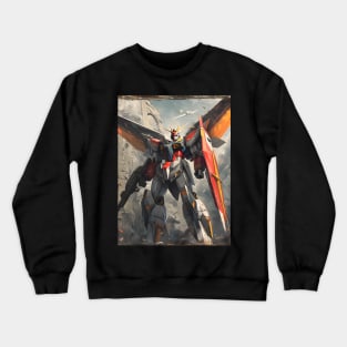 Winged Warriors: Gundam Wing, Mecha Epic, and Anime-Manga Legacy Unleashed Crewneck Sweatshirt